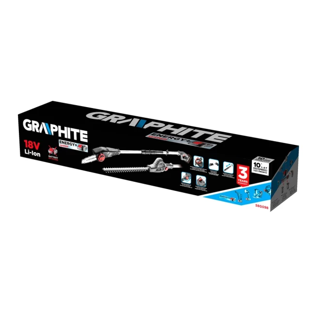 Садовый инструмент GRAPHITE 2 в 1 - пила Energy+ 18 В и кусторез, без аккумулятора (58G098)