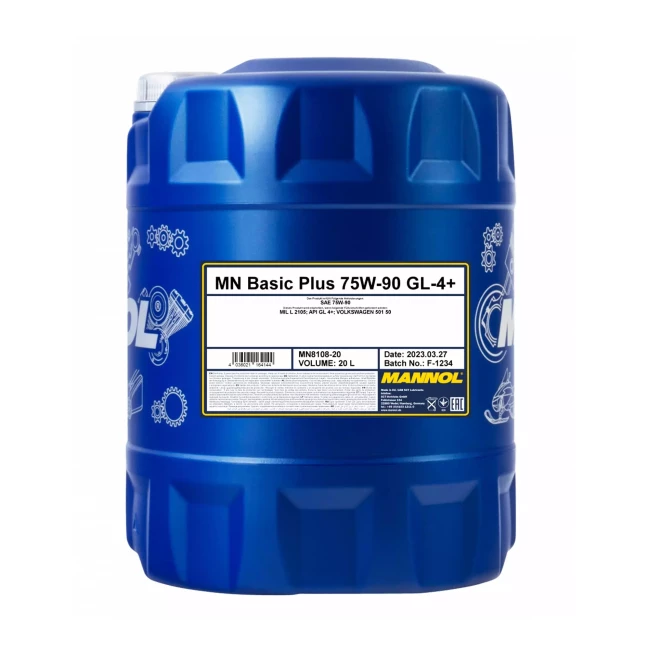 Трансмиссионное масло MANNOL BASIC PLUS GETRIEBEOEL SAE 75W-90 20л (MN8108-20)