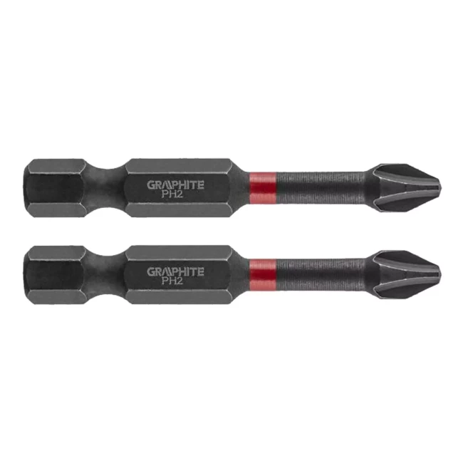 Биты GRAPHITE ударные PH2 x 50 мм 2 шт (56H519)