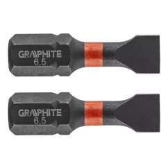 Биты GRAPHITE ударные SL6.5 x 25 мм 2 шт (56H511)