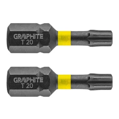 Биты GRAPHITE ударные TX20 x 25 мм 2 шт (56H513)