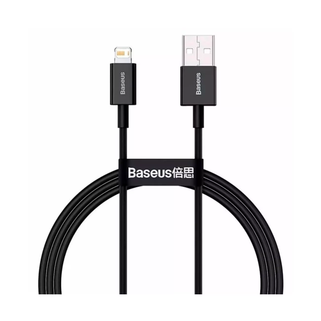 Кабель Baseus USB to Lightning 2.4A 1m черный (CALYS-A01) Кабель Baseus USB to Lightning 2.4A 1m черный (CALYS-A01)