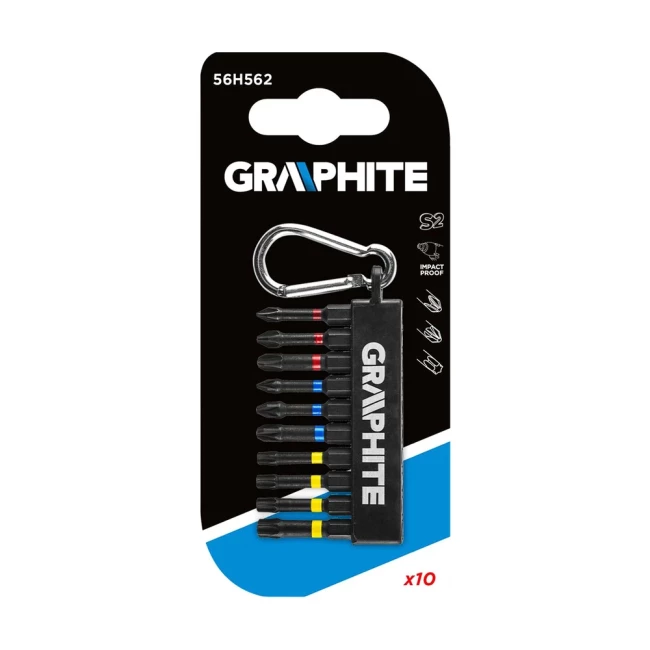 Набор ударных бит GRAPHITE 10 шт (56H562)