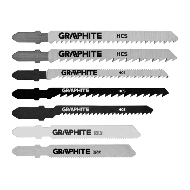 Полотна для електролобзика GRAPHITE хвостовик T, набір 10 шт. (57H755) Полотна для електролобзика GRAPHITE хвостовик T, набір 10 шт. (57H755)