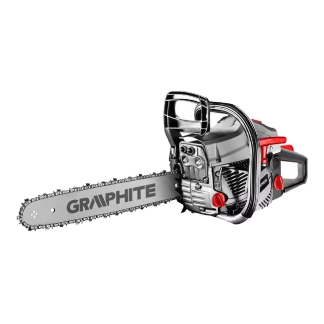 Пила цепная бензиновая GRAPHITE 2 кВт/2,7 л.с., направляющая шина 18" (458 мм) (58G952) Пила цепная бензиновая GRAPHITE 2 кВт/2,7 л.с., направляющая шина 18" (458 мм) (58G952)