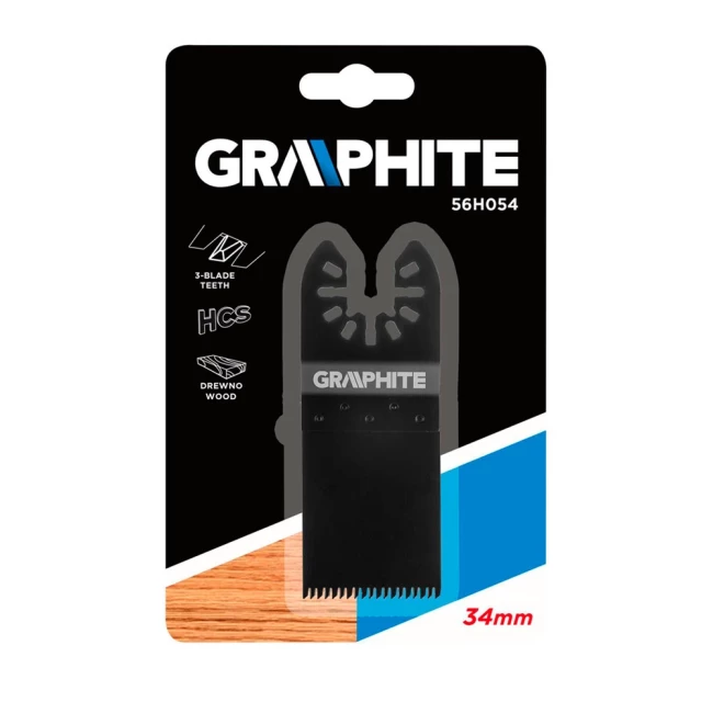 Полотна GRAPHITE 34 мм HCS по дереву (56H054)