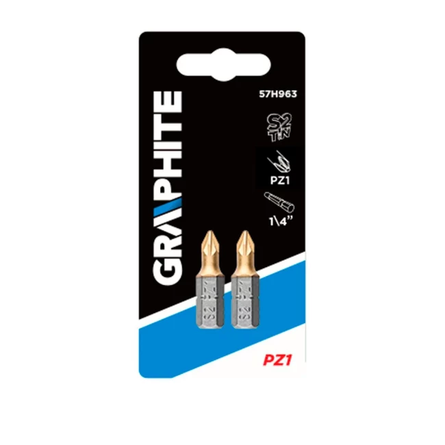 Биты GRAPHITE PZ1 x 25 мм, 2 шт. (57H963)