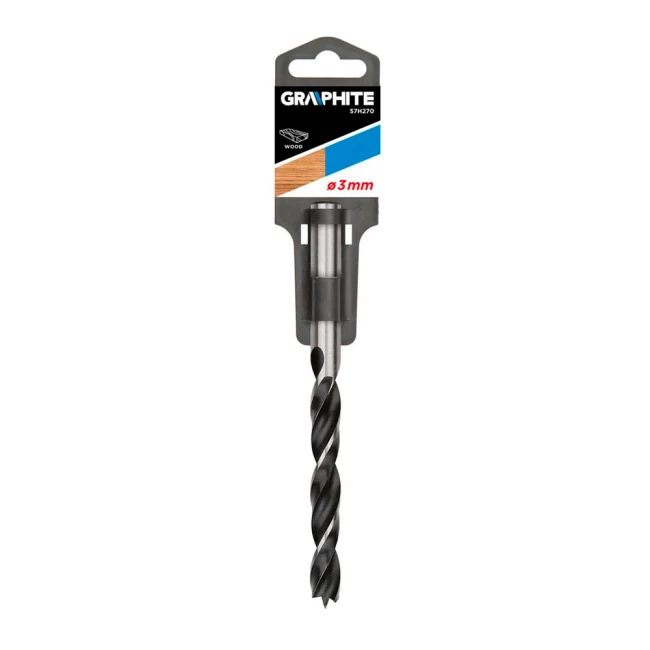 Сверло по дереву GRAPHITE спиральное 3 x 60 мм (57H270)