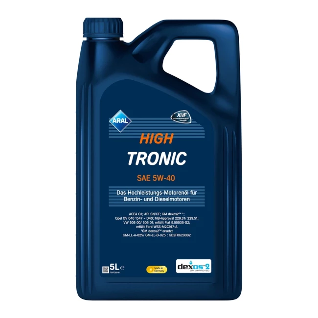 Масло моторное ARAL HighTronic 5W-40 5л (20635/1529F9) Масло моторное ARAL HighTronic 5W-40 5л (20635/1529F9)