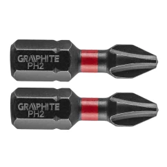 Биты GRAPHITE ударные PH2 x 25 мм 2 шт (56H501)