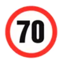 107013/Наклейка TerraPlus "Обмеження швидкості 70 км/год"