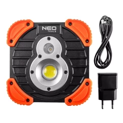 Аккумуляторный прожектор NEO TOOLS 750 + 250 лм, COB