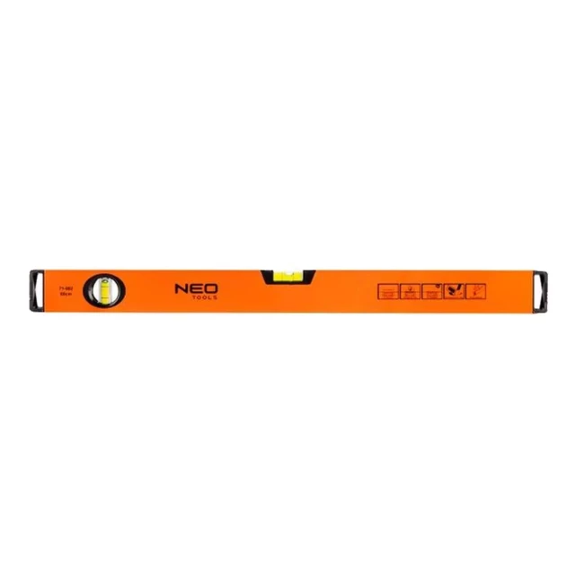 Алюминиевый спиртовой уровень NEO TOOLS, 2 колбы, 60 см (71-082) Алюминиевый спиртовой уровень NEO TOOLS, 2 колбы, 60 см (71-082)