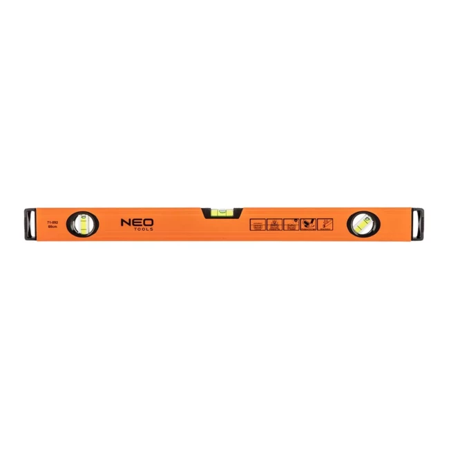 Алюминиевый спиртовой уровень NEO TOOLS, 3 колбы, 80 см (71-093)