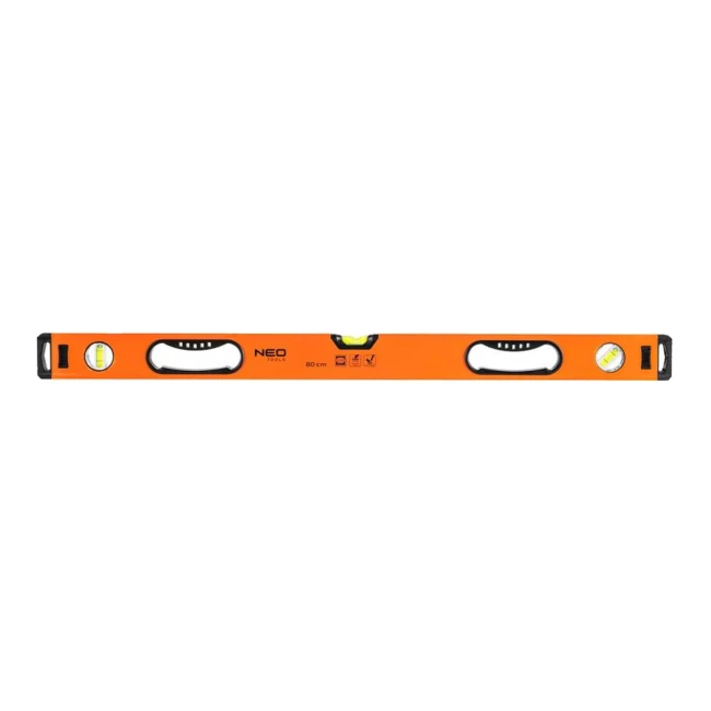 Алюминиевый спиртовой уровень с ручкой NEO TOOLS, 3 колбы, 80 см (71-103)