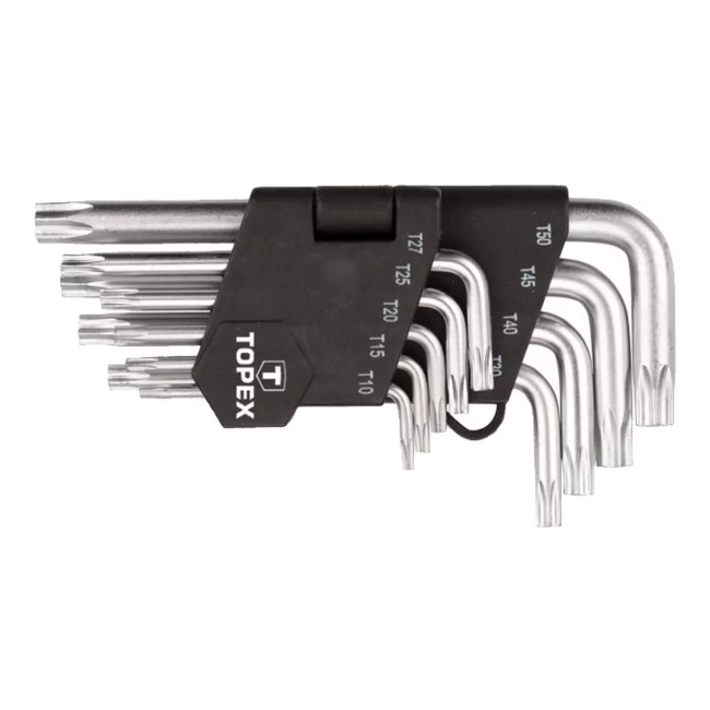 Ключі шестигранні TOPEX Torx T10-T50, набір 9 шт. (35D960)