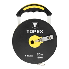 Стрічка вимірювальна TOPEX, скловолокно, 30 м (28C533)