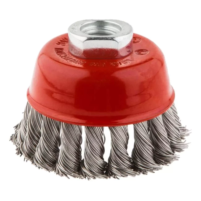 Щетка проволочная чашечная GRAPHITE 80 мм x М14, INOX (57H582) Щетка проволочная чашечная GRAPHITE 80 мм x М14, INOX (57H582)