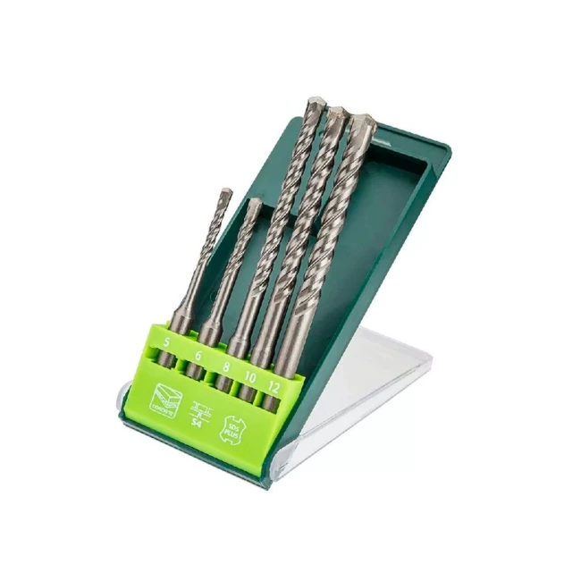 Набор сверл по бетону SDS Plus VERTO 5, 6 x 110 mm, 8, 10, 12 x 160 мм, 5 шт. (60H685) Набор сверл по бетону SDS Plus VERTO 5, 6 x 110 mm, 8, 10, 12 x 160 мм, 5 шт. (60H685)
