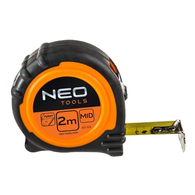 Рулетка NEO TOOLS, стальная лента 2 м x 16 мм, магнит (67-112)