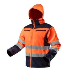 Куртка softshell световозвращающая NEO TOOLS, оранжевая, размер L (81-701-L)