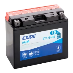Мото акумулятор Exide AGM 6СТ-10Ah (+/-) (ET12B-BS)