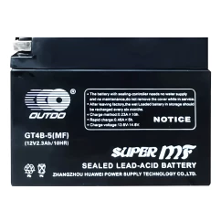 Мото акумулятор OUTDO AGM 6СТ-2.3Ah (GT4B-5)