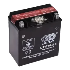 Мото акумулятор OUTDO MOTO AGM 6CT-14Ah з електролітом (UTX16-BS)