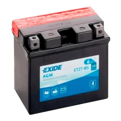 Мото акумулятор Exide AGM 6СТ-6Ah (-/+) (ETZ7-BS)