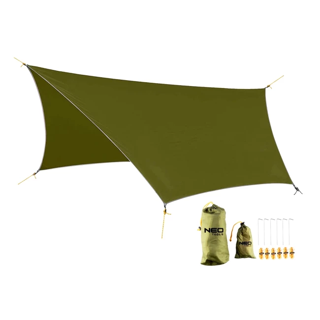 Тент NEO TOOLS 360 x 290 2000PU 210T комплект + крючки, веревки (63-130)