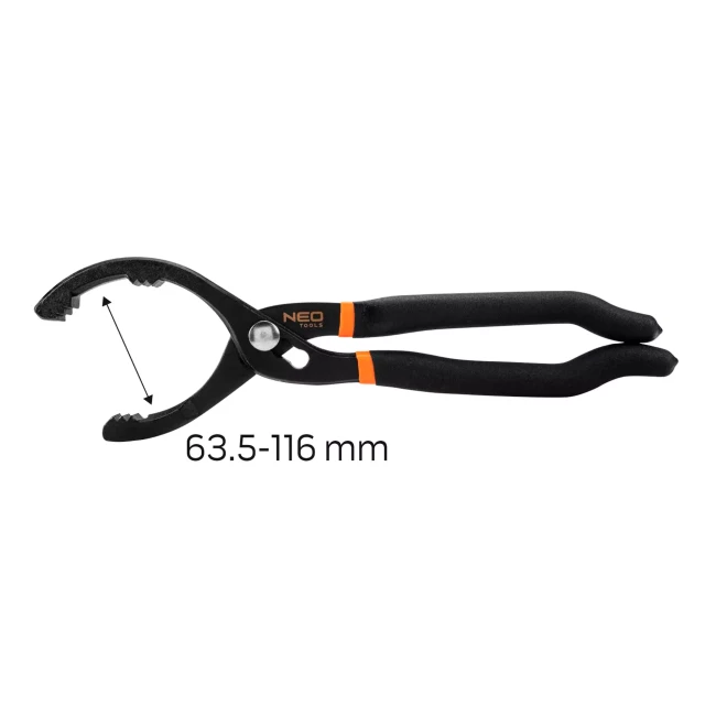 Ключ NEO TOOLS до масляного фільтра (20°) 63.5 - 116 мм (11-240)