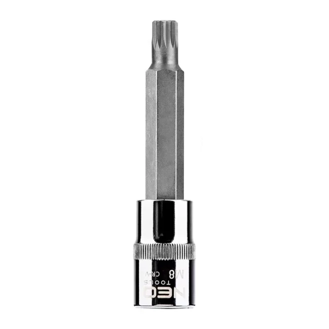 Бита NEO TOOLS Spline 1/2” M8 x 100 мм (08-742)
