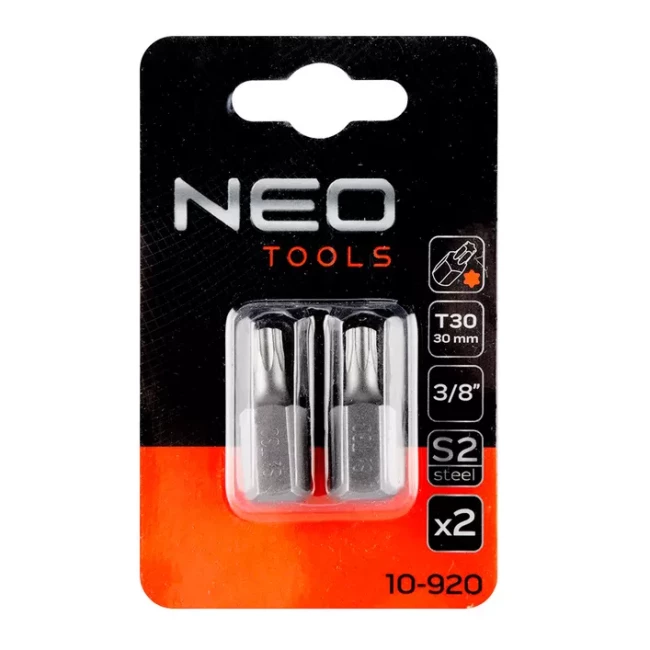 Биты NEO TOOLS Torx T30 x 30 мм S2 x 2 шт (10-920)