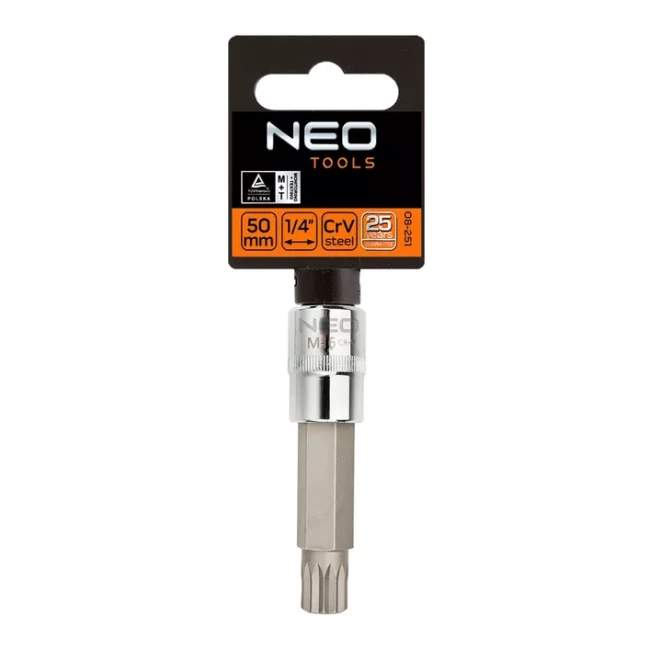 Бита NEO TOOLS Spline 1/2” M5 x 100 мм (08-740)