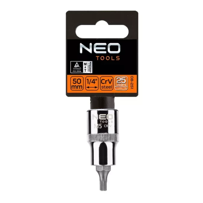 Бита NEO TOOLS Spline 1/2” M5 x 55 мм (08-730)