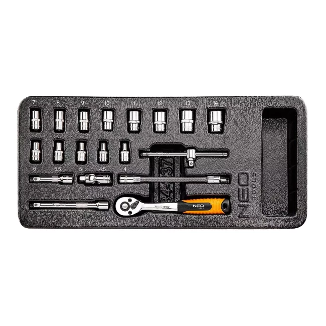 Набір змінних головок NEO TOOLS 1/4", 19шт. (84-237) Набір змінних головок NEO TOOLS 1/4", 19шт. (84-237)