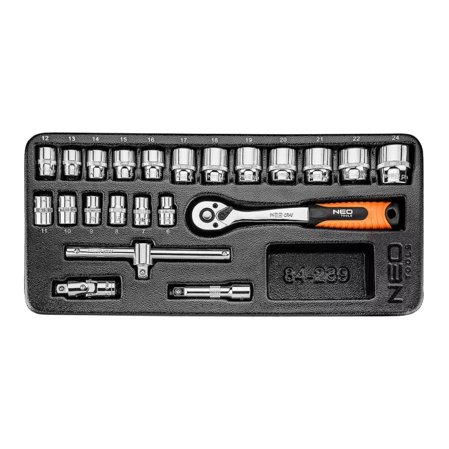 Набір змінних головок NEO TOOLS 3/8", 22шт. (84-239) Набір змінних головок NEO TOOLS 3/8", 22шт. (84-239)