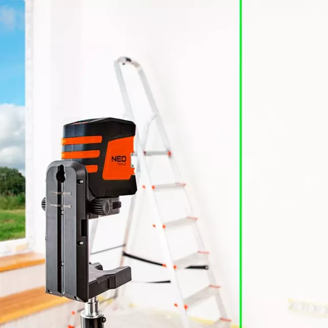 Лазерный уровень NEO TOOLS, 20 м, зеленый, с чехлом и магнитным держателем (75-107)