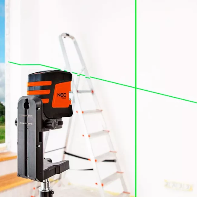 Лазерный уровень NEO TOOLS, 20 м, зеленый, с чехлом и магнитным держателем (75-107)