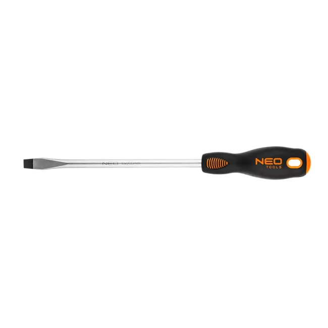 Отвертка NEO TOOLS шлицевая 10.0 x 200 мм CrMo (04-004) Отвертка NEO TOOLS шлицевая 10.0 x 200 мм CrMo (04-004)