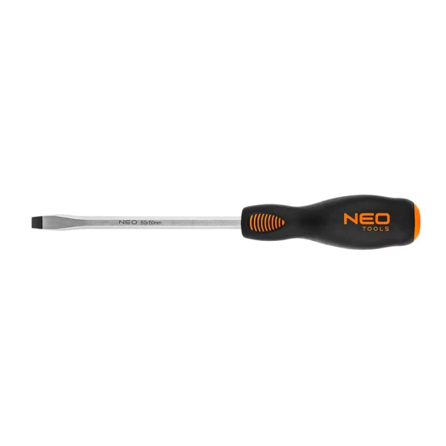 Отвертка NEO TOOLS шлицевая 8.0 x 150 мм CrMo (04-020) Отвертка NEO TOOLS шлицевая 8.0 x 150 мм CrMo (04-020)