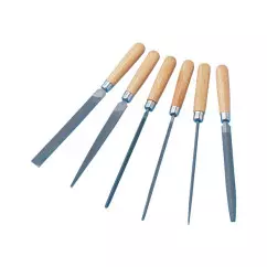 Набор напильников WURTH деревянная ручка 100мм 6шт (07146174)