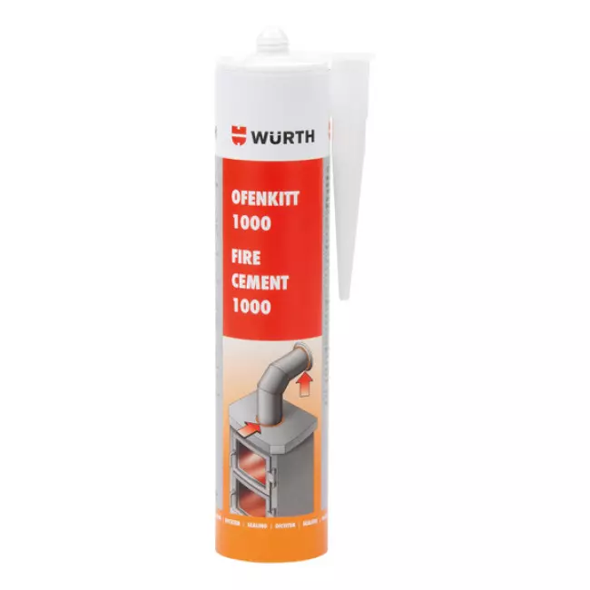Герметик термостійкий WURTH FIRE CEMENT 1000 310мл (08932900)