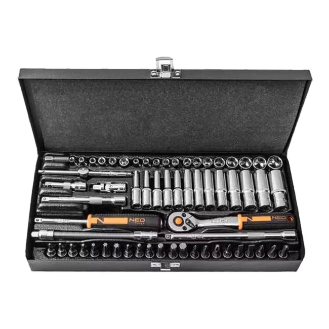 Набор торцевых головок NEO TOOLS 1/4" 63 шт (10-008) Набор торцевых головок NEO TOOLS 1/4" 63 шт (10-008)