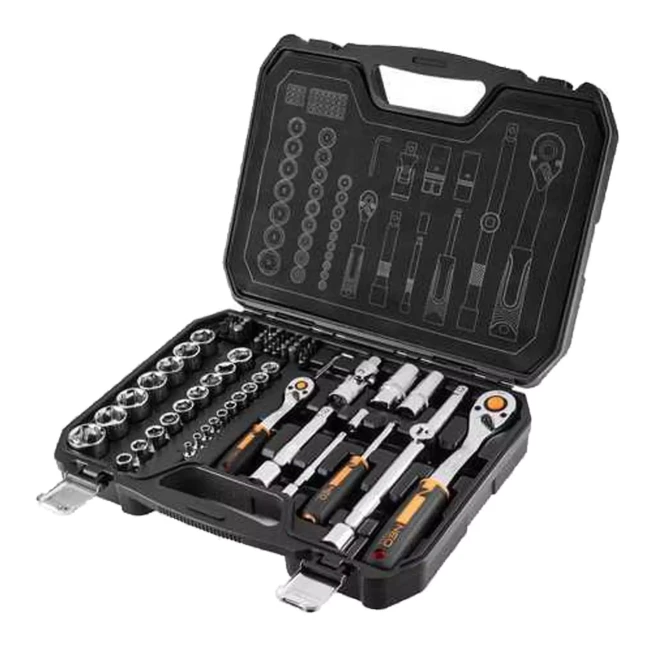 Набор торцевых головок NEO TOOLS 73 шт 1/2" 1/4" CrV (10-054)