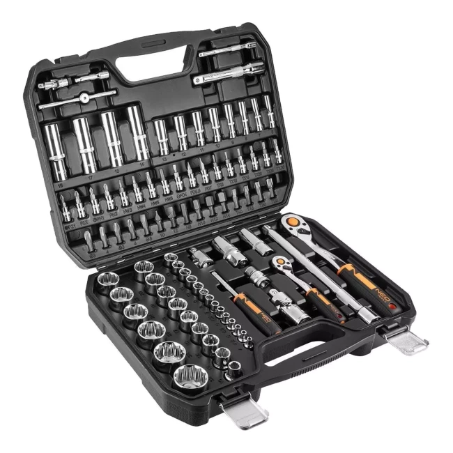 Набор торцевых головок NEO TOOLS 86 шт 1/2" 1/4" CrV (10-060)