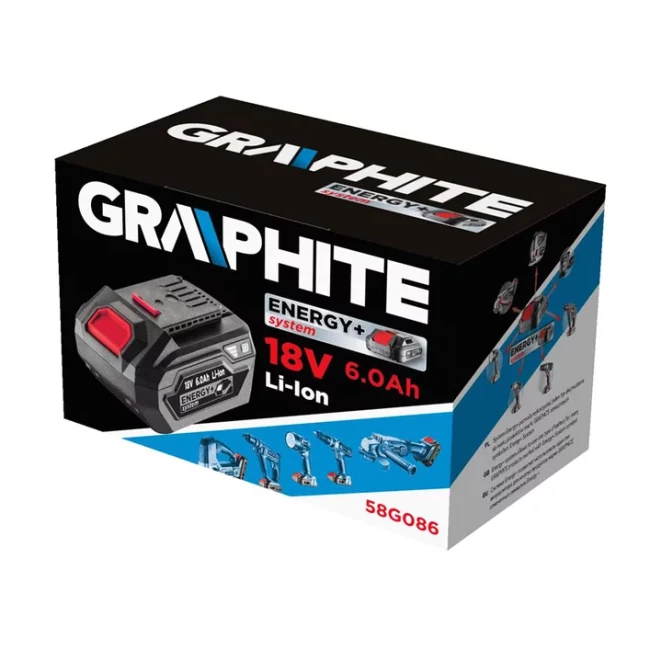 Аккумуляторная батарея GRAPHITE Energy + 18V, Li-Ion, 6,0 Ач (58G086)