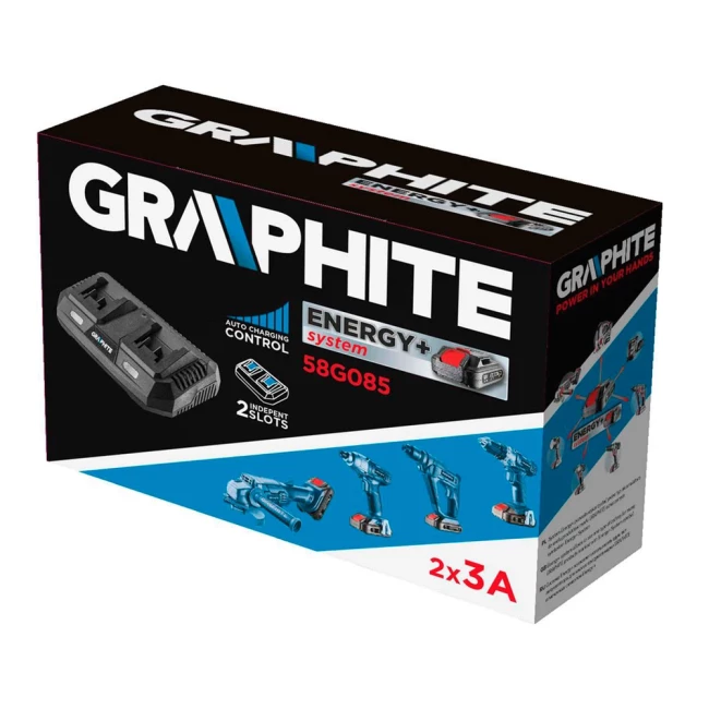 Подвійний зарядний пристрій для батарей GRAPHITE Energy+ (58G085)