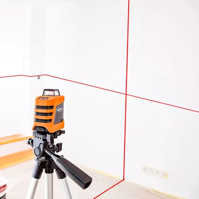 Лазерный уровень NEO TOOLS, 30 м, 360° по вертикали, с футляром и штативом 1.5 м (75-102)