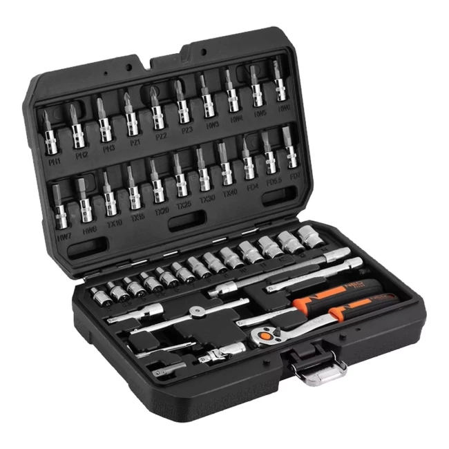 Набор торцевых головок NEO TOOLS 46 шт 1/4" CrV (10-004)